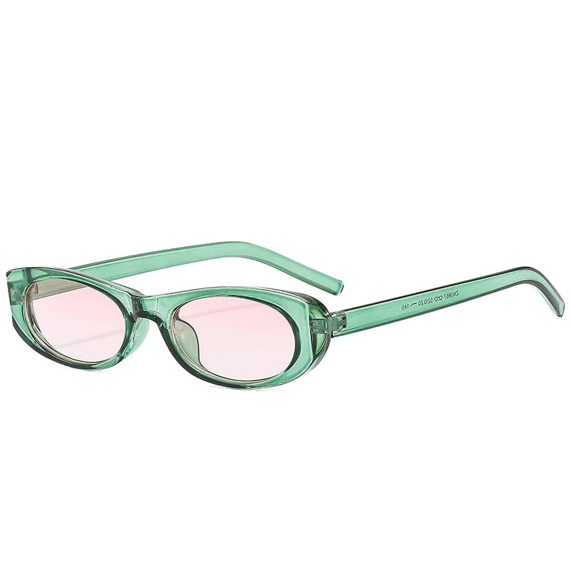 JNPCXI Trendy Cat Eye Black Sunglasses Women Brand Narrow Frame Rectangle Shades Small Eyewear Men Sun Glasses Female Male UV400