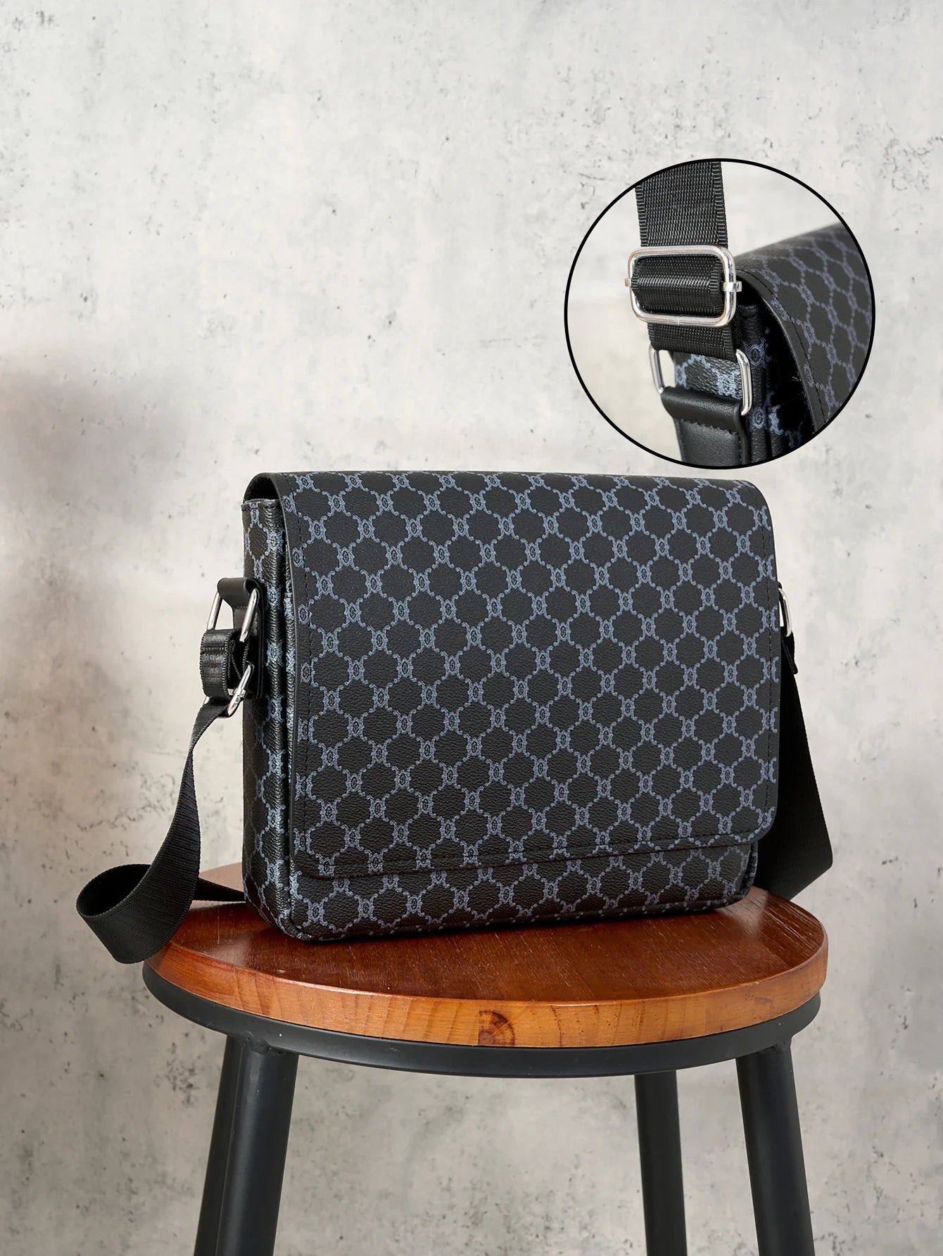 Simple Casual Flap Crossbody Bag Business Work Commuter Portable Shoulder Bag