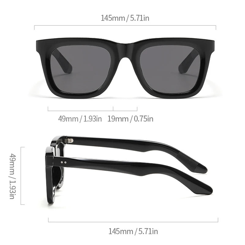 JNPCXI New Square Rivets Women Sunglasses Black Blue Shades Fashion Clear Lens Frame Men Sun Glasses UV400