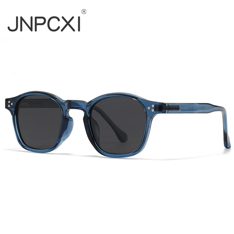 JNPCXI Polarized Vintage Rivets Polygon Round Women Sunglasses Fashion Men Shades UV400