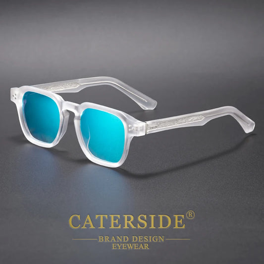 CATERSIDE Fashion Square Men Sunglasses Women Core Insert Temple Luxury Brand Sun Glasses Travel Beach Party Festiva Gifts