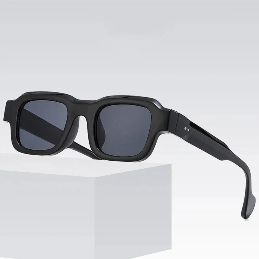 JNPCXI New Fashion Square Men Sunglasses Retro Rivets Women Black Orange Shades UV400 Sun Glasses