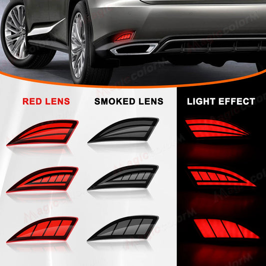 For Lexus RX 2020 2021 2022 Rear Bumper Reflector Lights Rear Driving Dynamic Turn Signal Brake Lamps