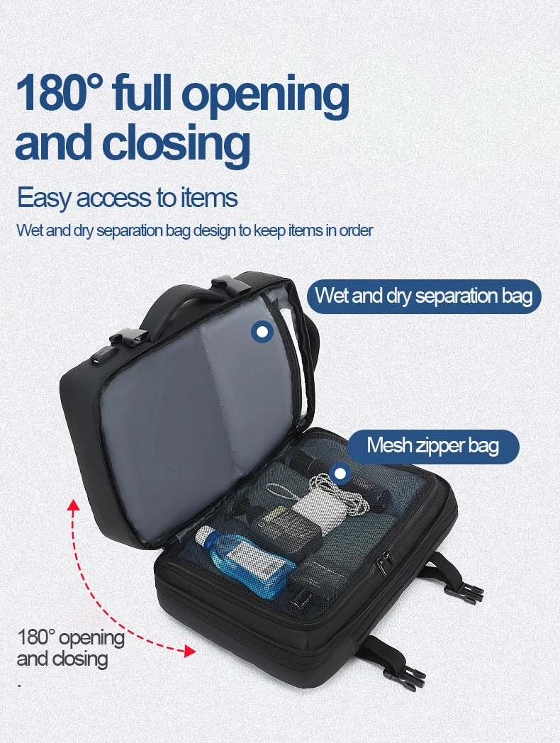 SWISS MILITARY Laptop Backpack Men 15.6 Inch Multi Pocket Expandable Backpack Waterproof USB School Backpack Business Travel Bag