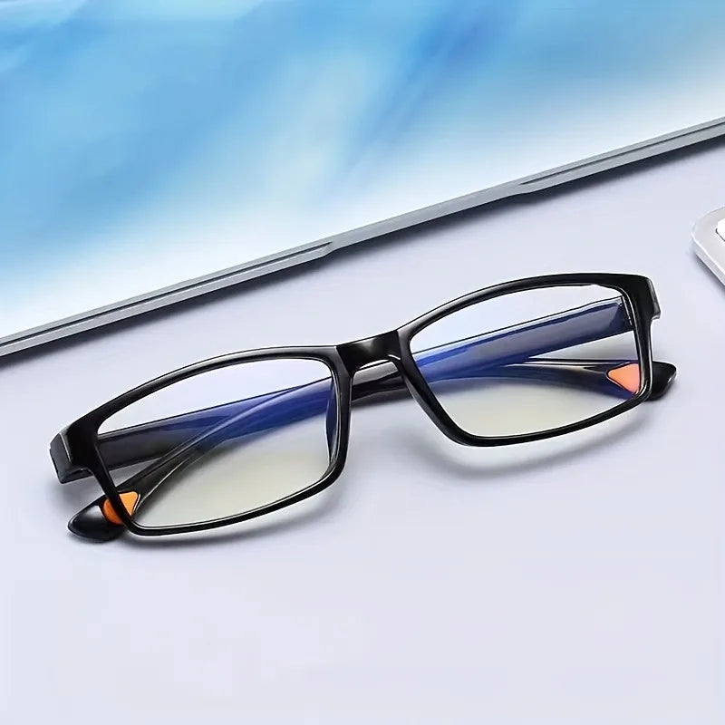 Retro 100-400  Adjustable Glasses for Middle-Aged and Elderly Men and Women, Durable PC Material, Comfortable Decorative Glasses