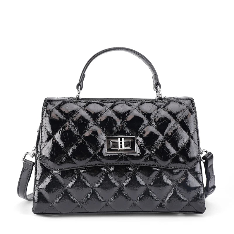 Women Oil Wax Cowhide Crossbody bags Genuine Cow Leather Phone Bag Portable Underarm Bag for Casual Commuter Women Fashion Gift