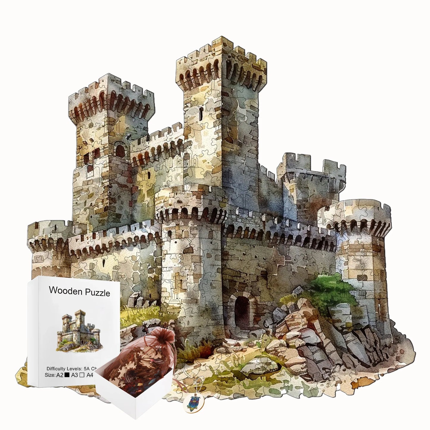 Challenging Wooden Jigsaw Puzzles Home Decor Unique Shape Christmas and Halloween Gift Toy for Teen and Kid