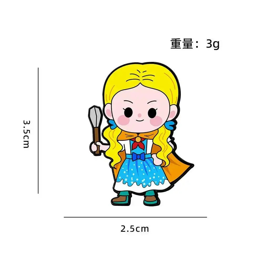 4PCS Cartoon Women's Brooches Men Lapel Pins Badge on Backpack Costume Accessories Jewelry Gifs Cute Q-version Cartoon Enamel Pi