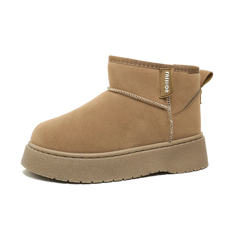 Warm Thicken Plush Snow Boots Women Slip On Thick Bottom Winter Ankle Boots Woman Comfortable Non Slip Cotton Padded Shoes Mujer