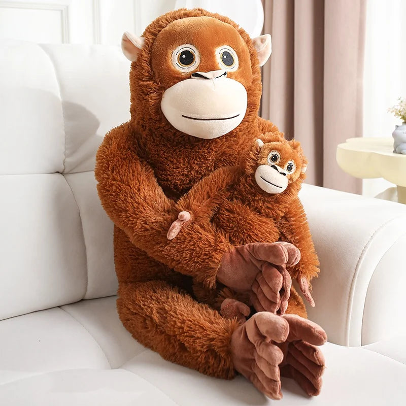 30-90CM Cartoon Gorilla Plush Toy Chimpanzees Monkey Soft Stuffed Doll Room Decor Birthday Gift Orangutan Plushies Dolls