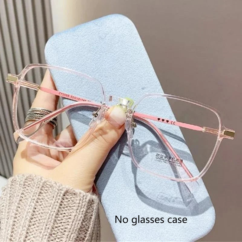 Unisex Lightweight Transparent Frame Glasses Anti Blue Light Ideal for Computer Work