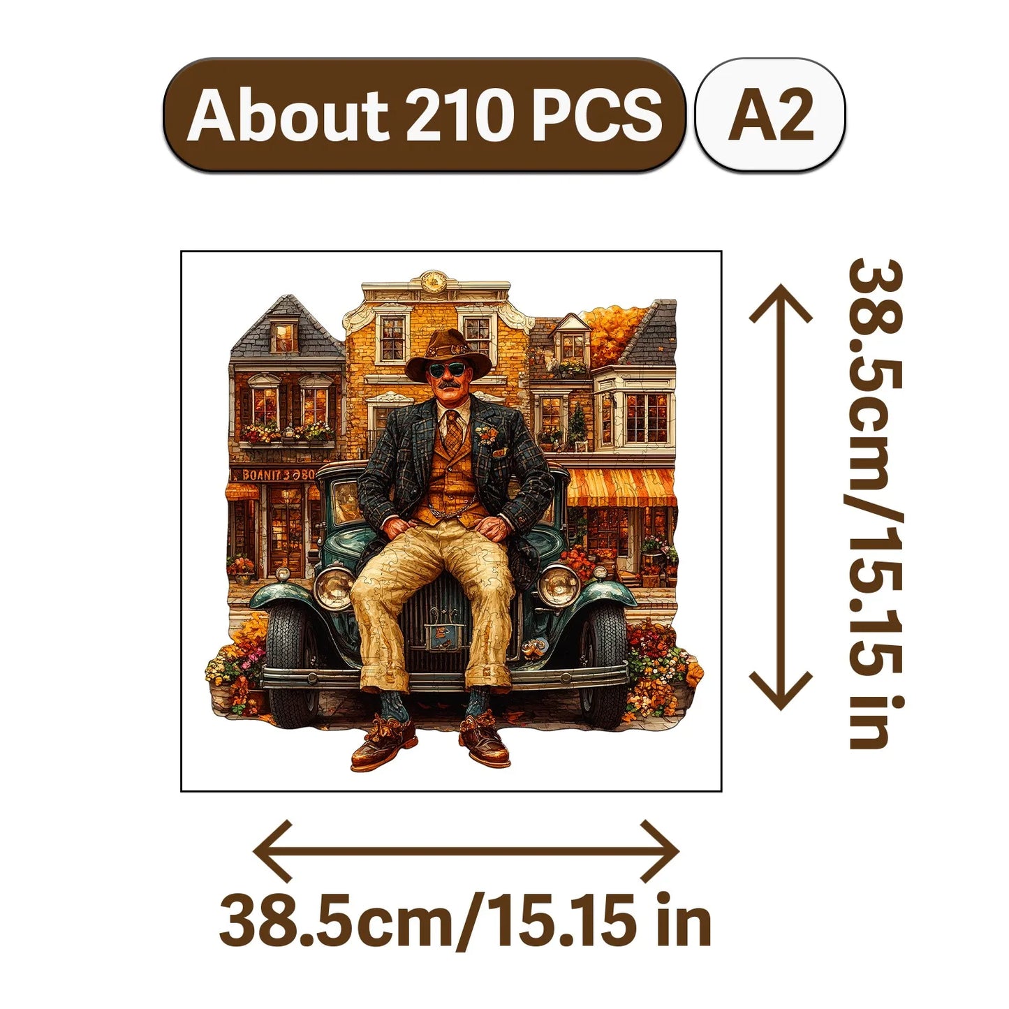 Retro Style Wooden Jigsaw Puzzle Wood Home Decor Painting Christmas and Halloween Gift Toy For Teen And Kid