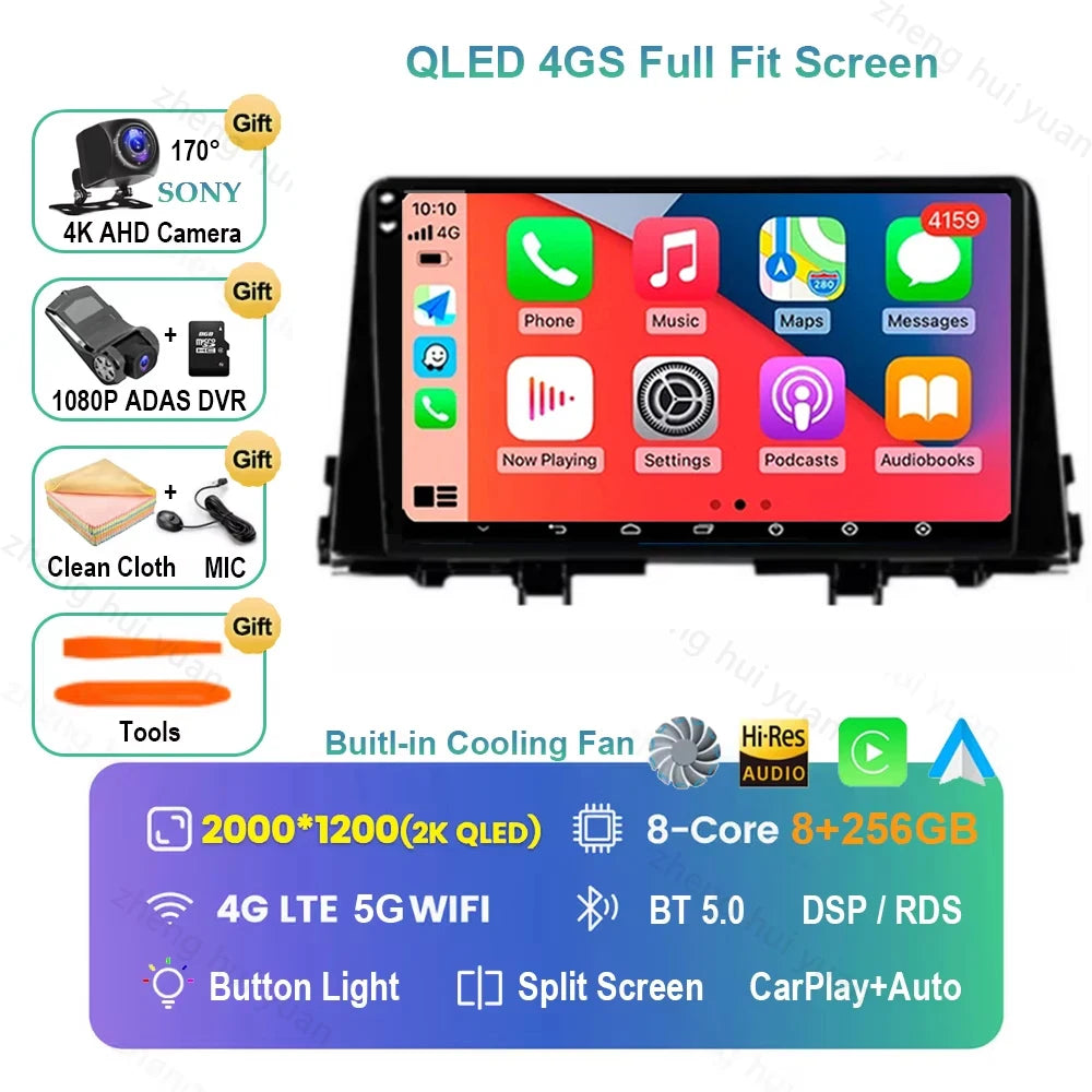 9 Inch Car Multimedia Player for KIA Morning 3 Picanto 2016 - 2018 2019 2020 Android 16 Car Stereo Car Radio GPS Carplay Auto
