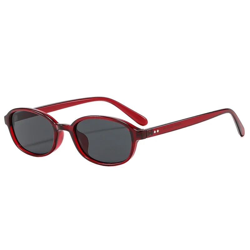 JNPCXI New Ins Popular Fashion Oval Sunglasses Women Leopard Blue Vintage Rivets UV400 Men Punk Clear Lens Frame