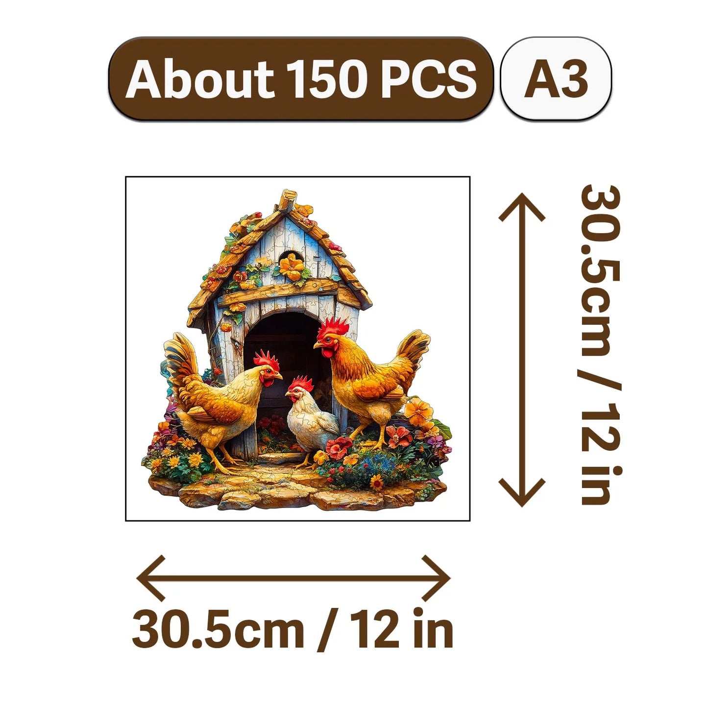 Autumn Scenery Wooden Jigsaw Puzzle Art Style Wooden Decor Painting Christmas and Halloween Gift Toy for Teen and Kid