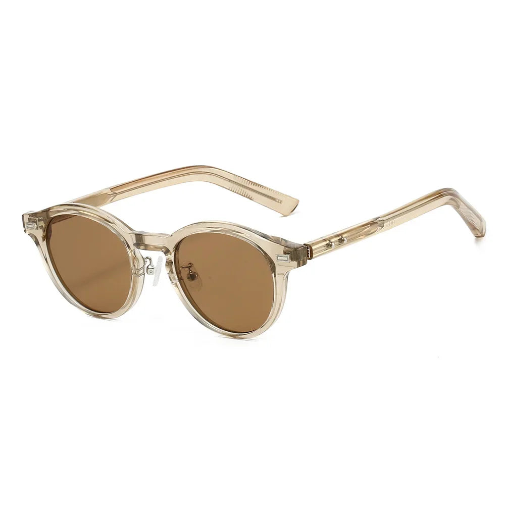 JNPCXI New Vintage TR Round Frame Sun Glasses Fashion High Quality Sunglasses Men Women UV400 Goggles Shades Eyewear