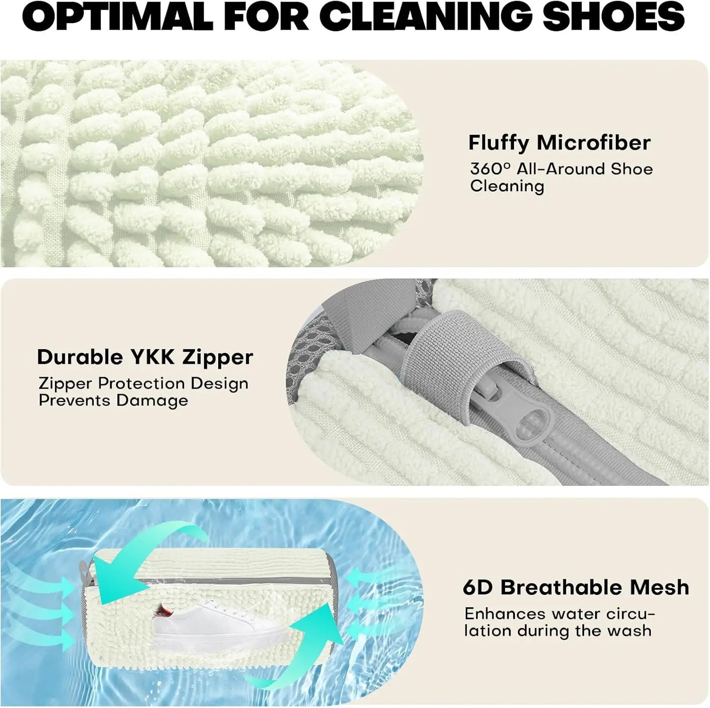 Shoe Washing Machine Bag Reusable Sneaker Cleaning Bag, Washer Mesh Laundry Bag