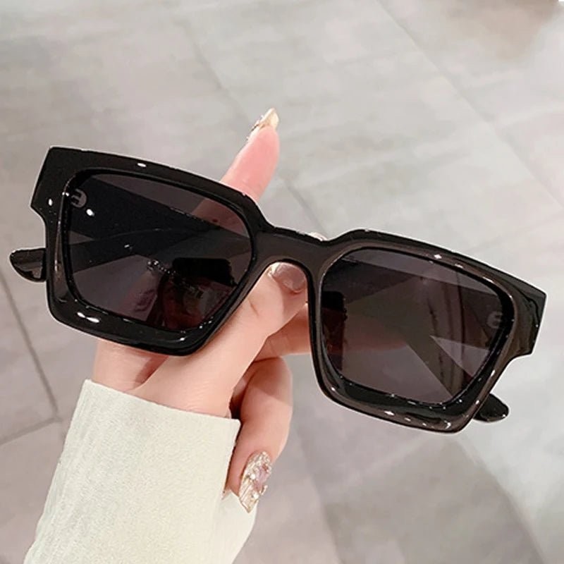 JNPCXI New Color Ins Popular Women Square Sunglasses Retro Men Tinted Leg Shades UV400