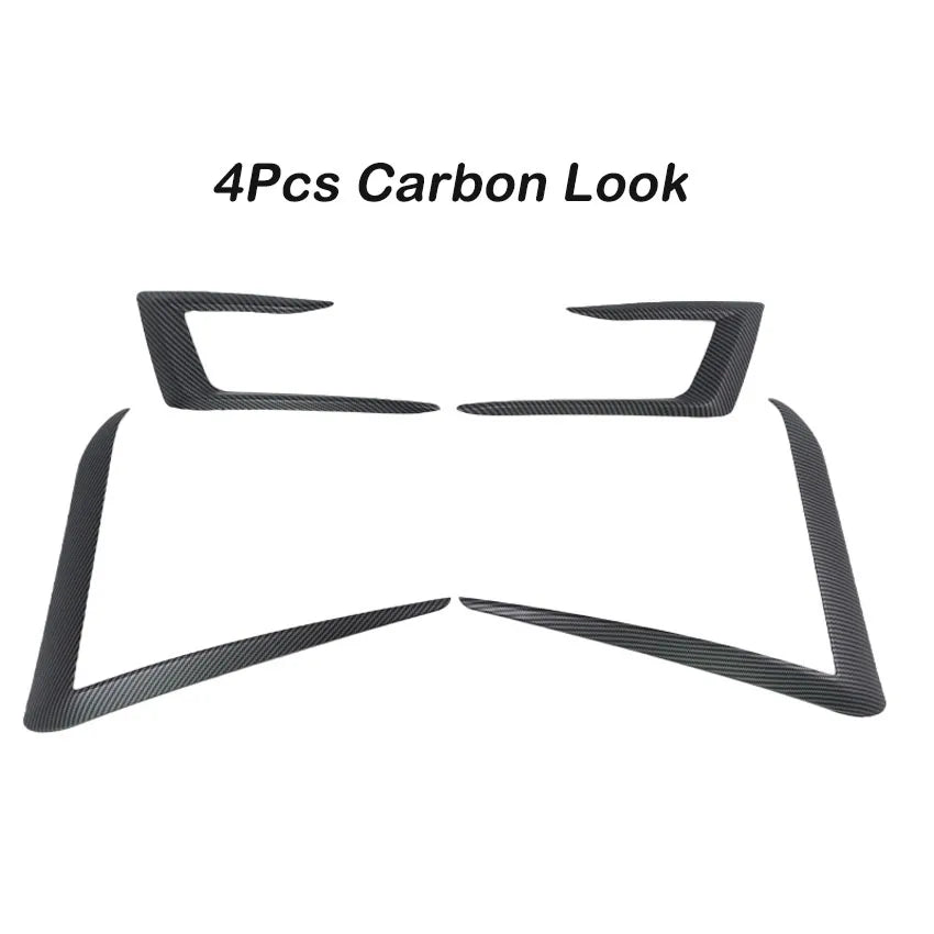 Fog Light Frame Spoiler For Tesla Model Y Juniper 2025-2026 Front Bumper Fog Light Splitter Trim Cover Diffuser Body Kit Black