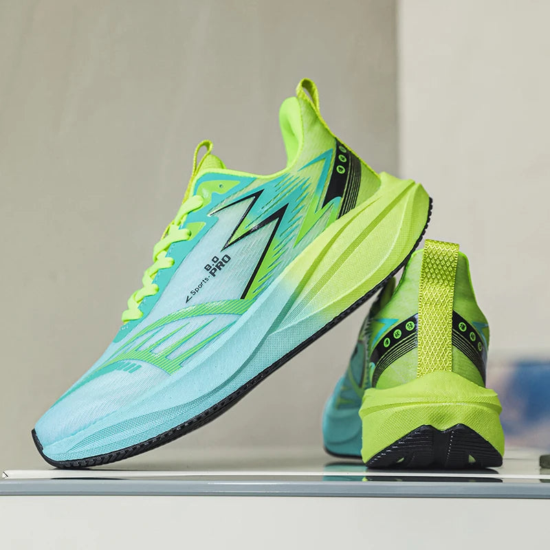 New Running Shoes Men Casual Carbon Board Marathon Sports Breathable Lightweight Women's Comfortable Athletic Antiskid Sneakers
