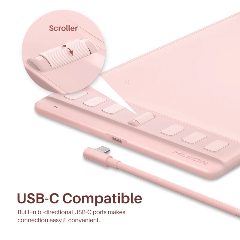 Multi-colored Graphics Draw Tablets Huion Inspiroy 2 Digital Pro Design Tablet