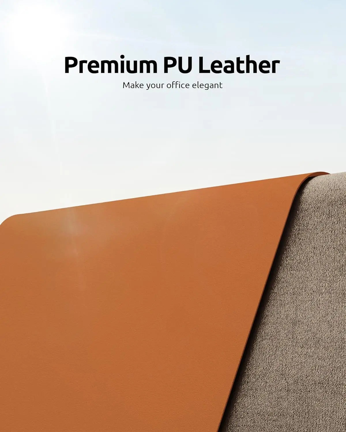 Office Desk Mat, Leather Desk Pad Protector, Large Mouse Pad, Non-Slip PU Leather Waterproof Desk Blotter, Laptop Desk Pad