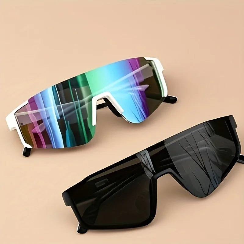 1pc Oversized Wrap Frame Fashion Glasses Y2K Fashion Glasses Unisex Eyewear for Music Festivals Casual