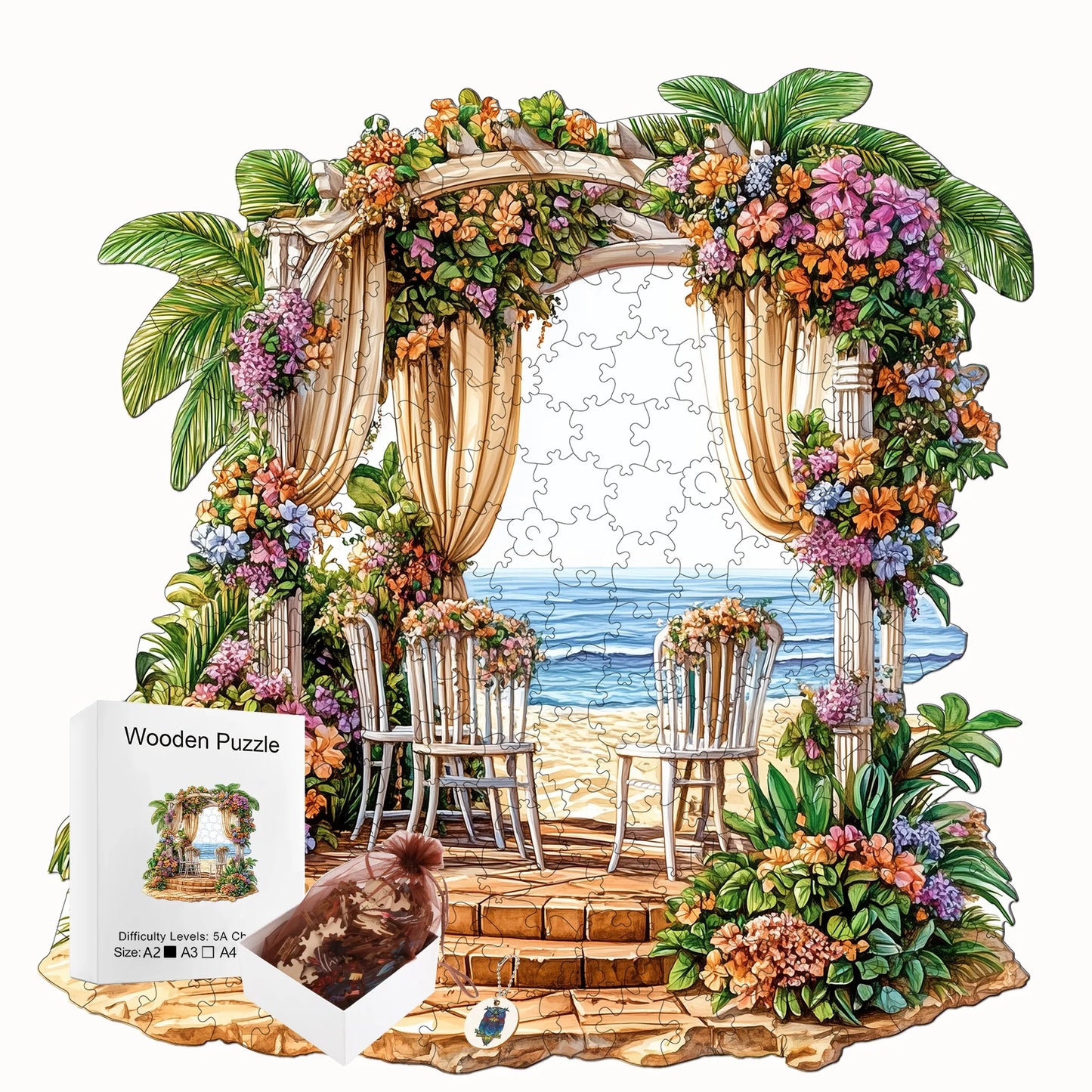 Challenging Wooden Jigsaw Puzzles Home Decor Unique Shape Christmas and Halloween Gift Toy for Teen and Kid