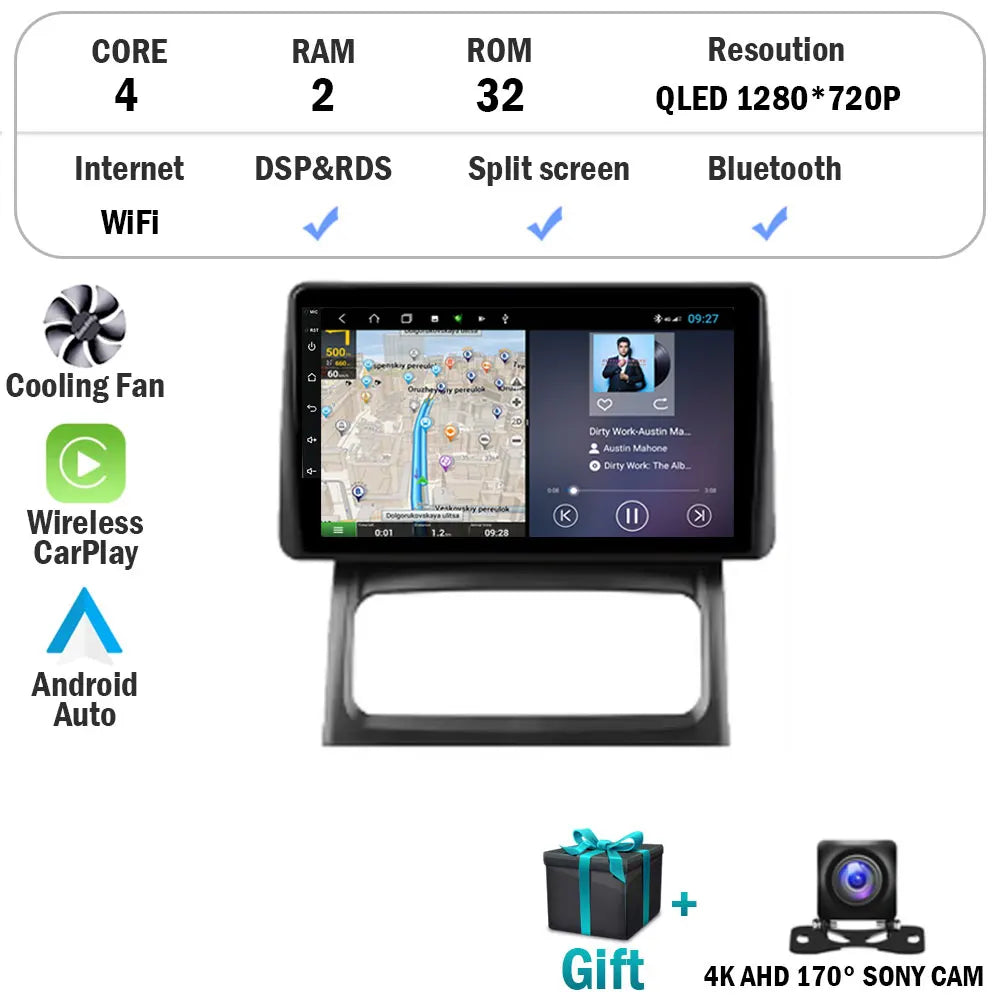 Android 15 Car Radio Carplay For Renault Clio 2 BB CB 2001 - 2012 Navigation GPS Android Auto Screen Stereo 5G Wifi BT DSP