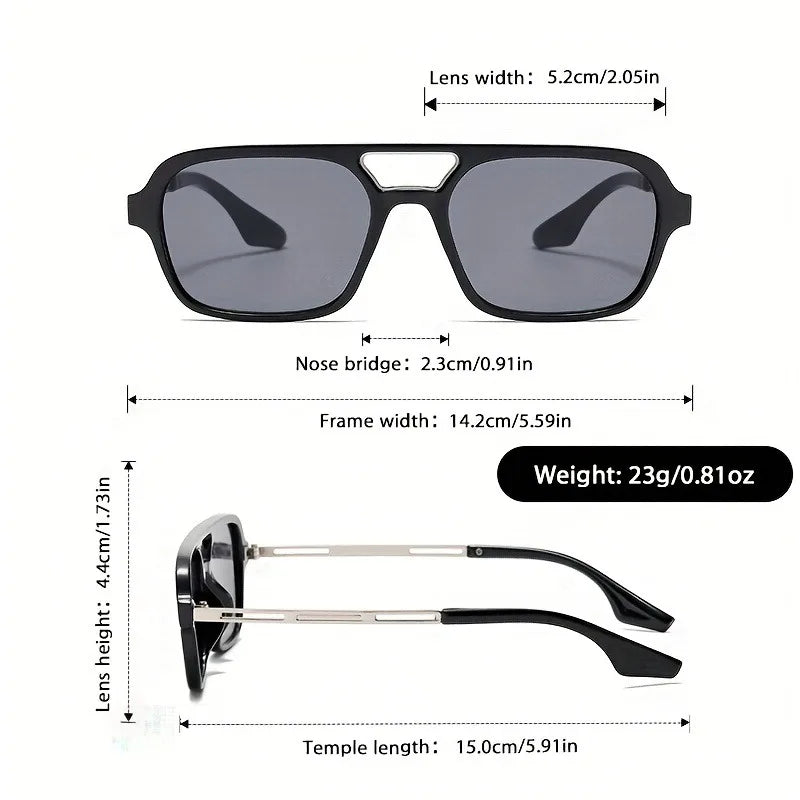 Men'S Stylish Black Square Fashion Glasses Lightweight & Durable for Casual or Formal Occasions Everyday Eyewear Modern Eyewear