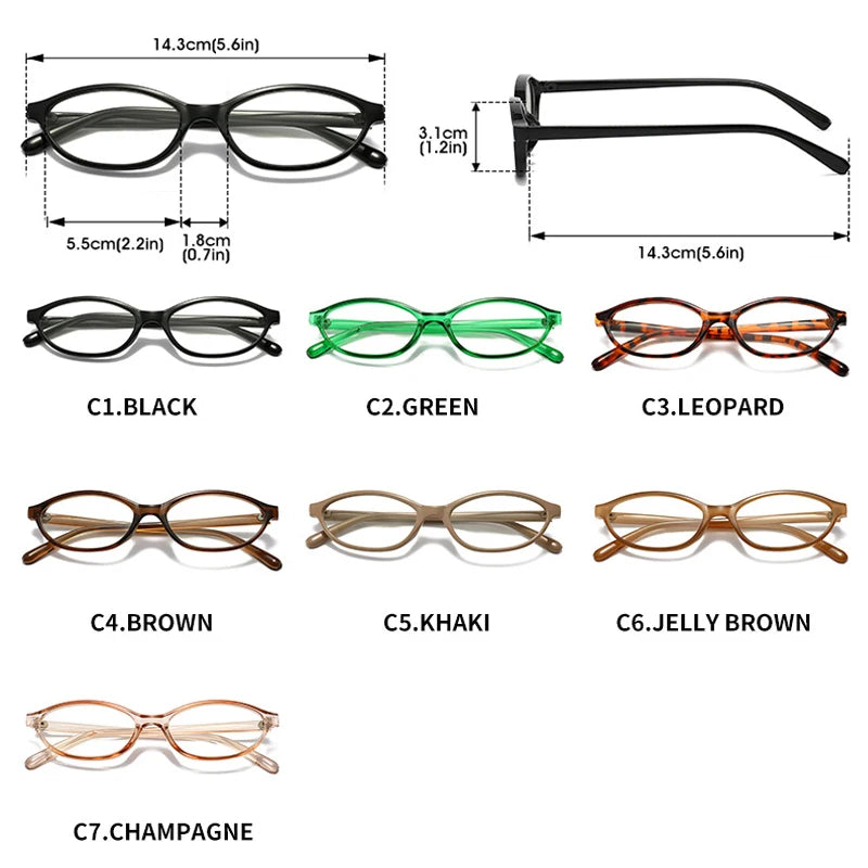 JNPCXI New Vintage Oval Glasses Frame Women Fashion Jelly Tea Clear Anti-Blu-Ray Lens Eyewear Men Optical Frame
