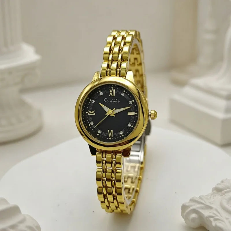 Top Brand Luxury Womens Watches Fashion Steel Quartz Wrist Watches for Women Gold Watch Women Geneva Relogio Feminino Gifts