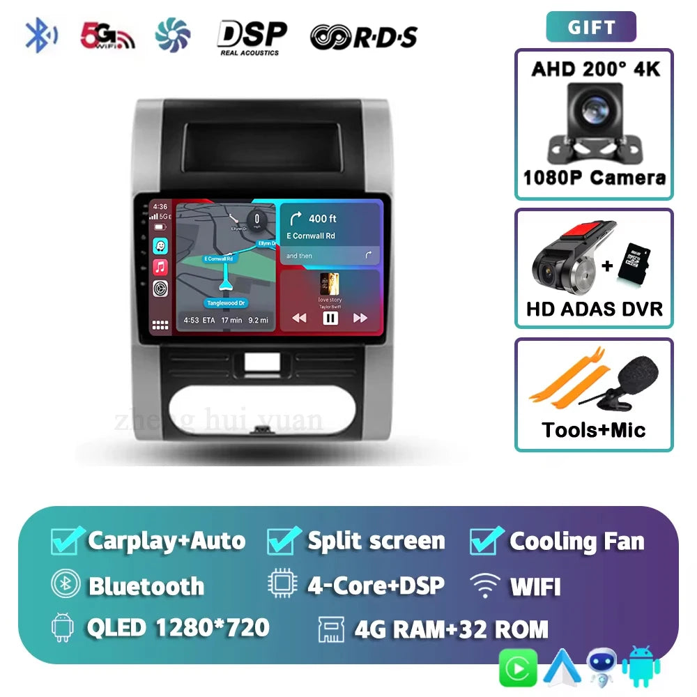 For Nissan X-Trail 2 T31 2007 - 2015 Android 15 4G WIFI Car Radio Carplay Auto Multimedia Stereo Video Player GPS Navigation BT