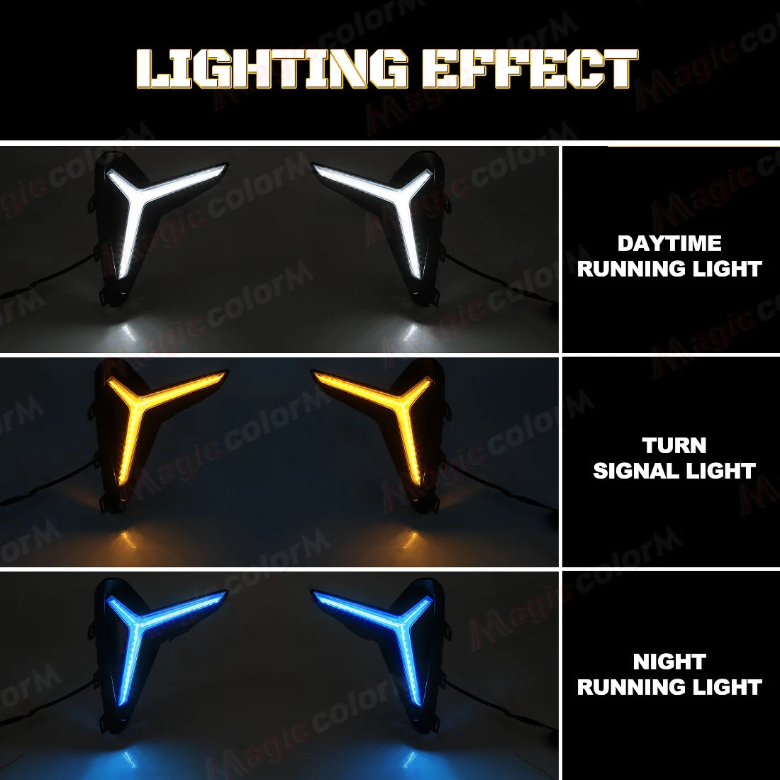 LED DRL For Geely Emgrand DIHAO EC7 Proton S70 2021 2022 2023 2024 Daytime Running Lights Turn Signal Fog Lamp White Yellow Blue