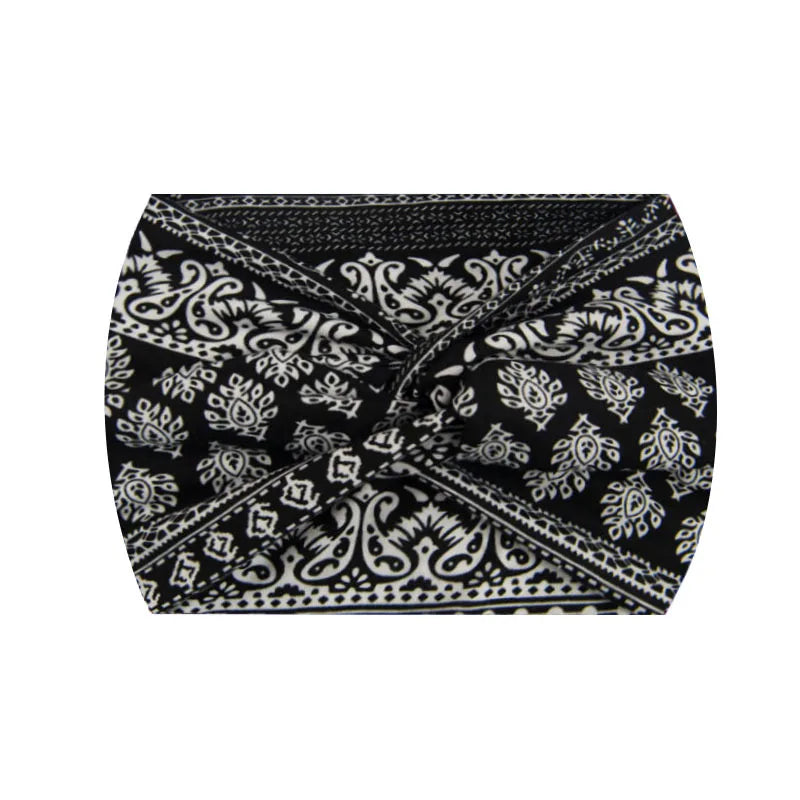 Widening 18CM stretch printed sports sweatband headband headscarf hairband hair tie hair accessories