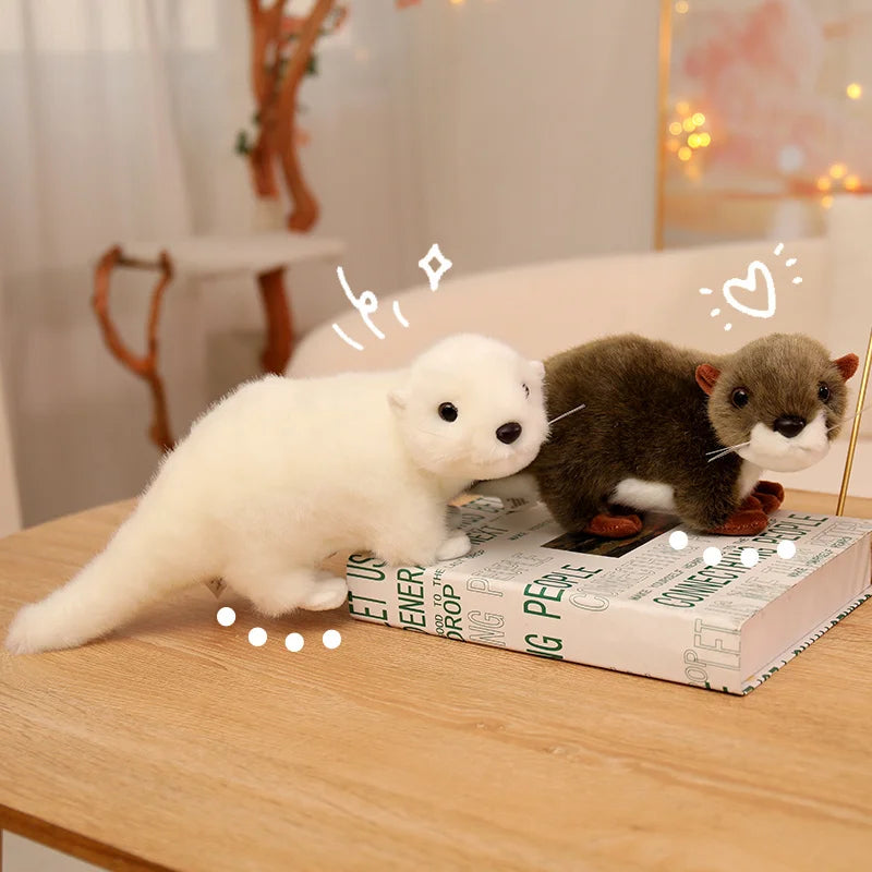 33/38/45CM Kawaii Lifelike Otter Plush Toy Otter Plushie Stuffed Animal Toy Appease Baby Doll Kid Birthday Xmas Gift