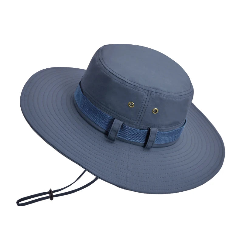 Xinbaoguan 100% Polyester 9232 New Spring/Summer Breathable Big Eaves Sunshade and Sunscreen Fisherman Hat