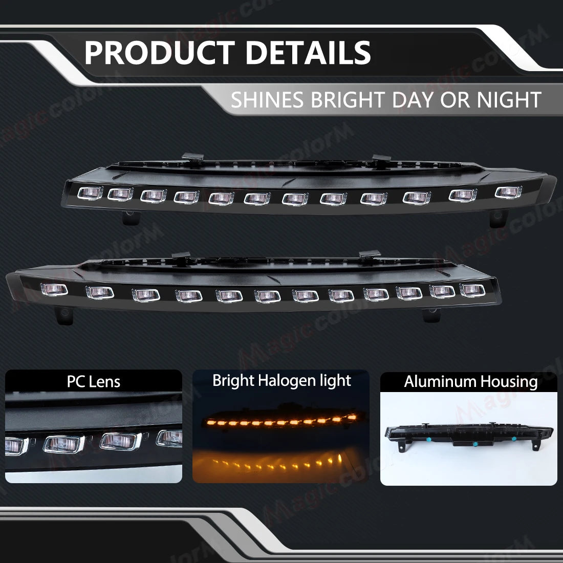 2PCS DRL For Audi Q7 2010 2011 2012 2013 2014 2015 DRL Car Daytime Running Lights Yellow LED Turn Signal Lamps 4L0 953 041D/042D