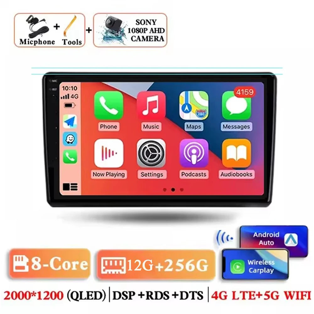 Android 15 Carplay Auto Car Radio for Hyundai H1 Grand Starex 2007 2008 2009 2010 2011-2015 Multimedia Video Player GPS Stereo