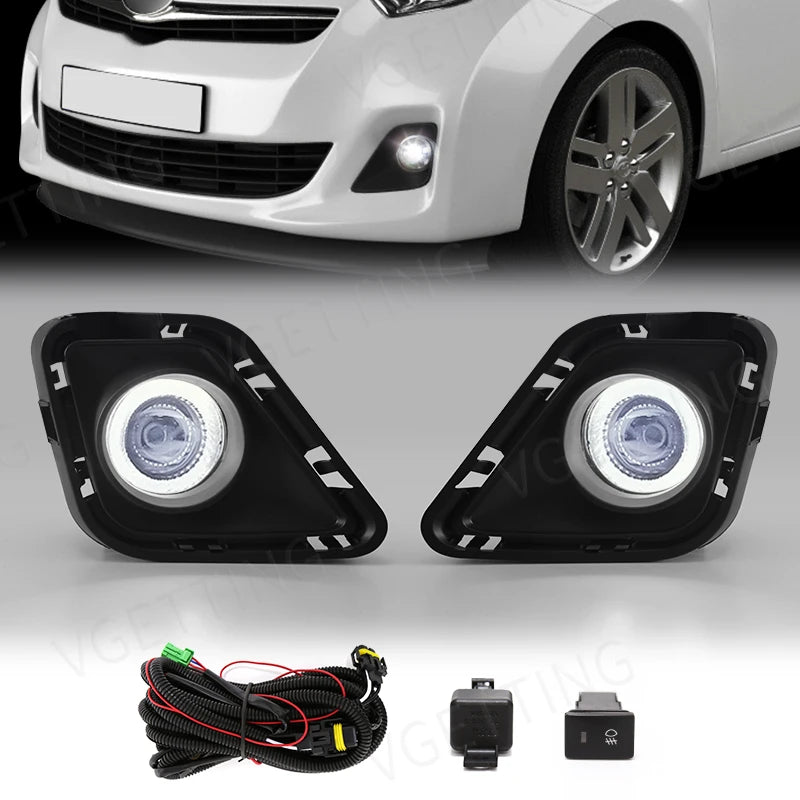 For Toyota Ractis 2010 2011 2012 2013 2014 Led Fog Lamp Angel Eyes DRL Daytime Running Light Yellow White Blue Red Waterproof