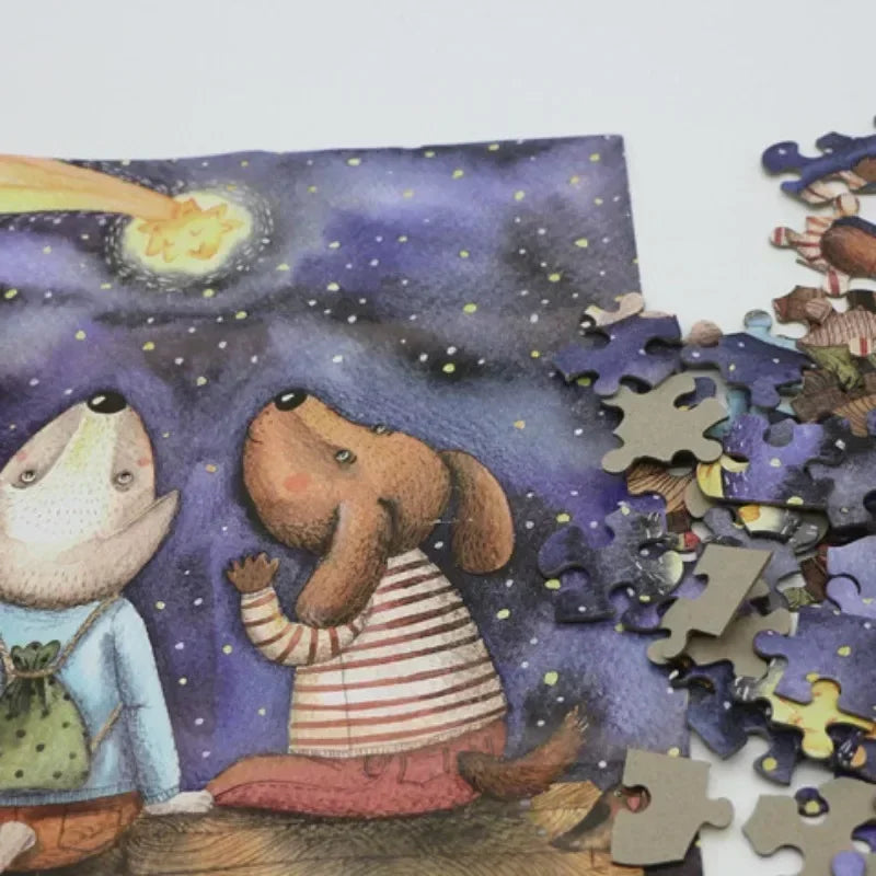 28.5*21.5cm Paper Jigsaw Puzzle 100 Pieces Animals Adult Stress Relief Children Educational Entertainment Toys Christmas Gift