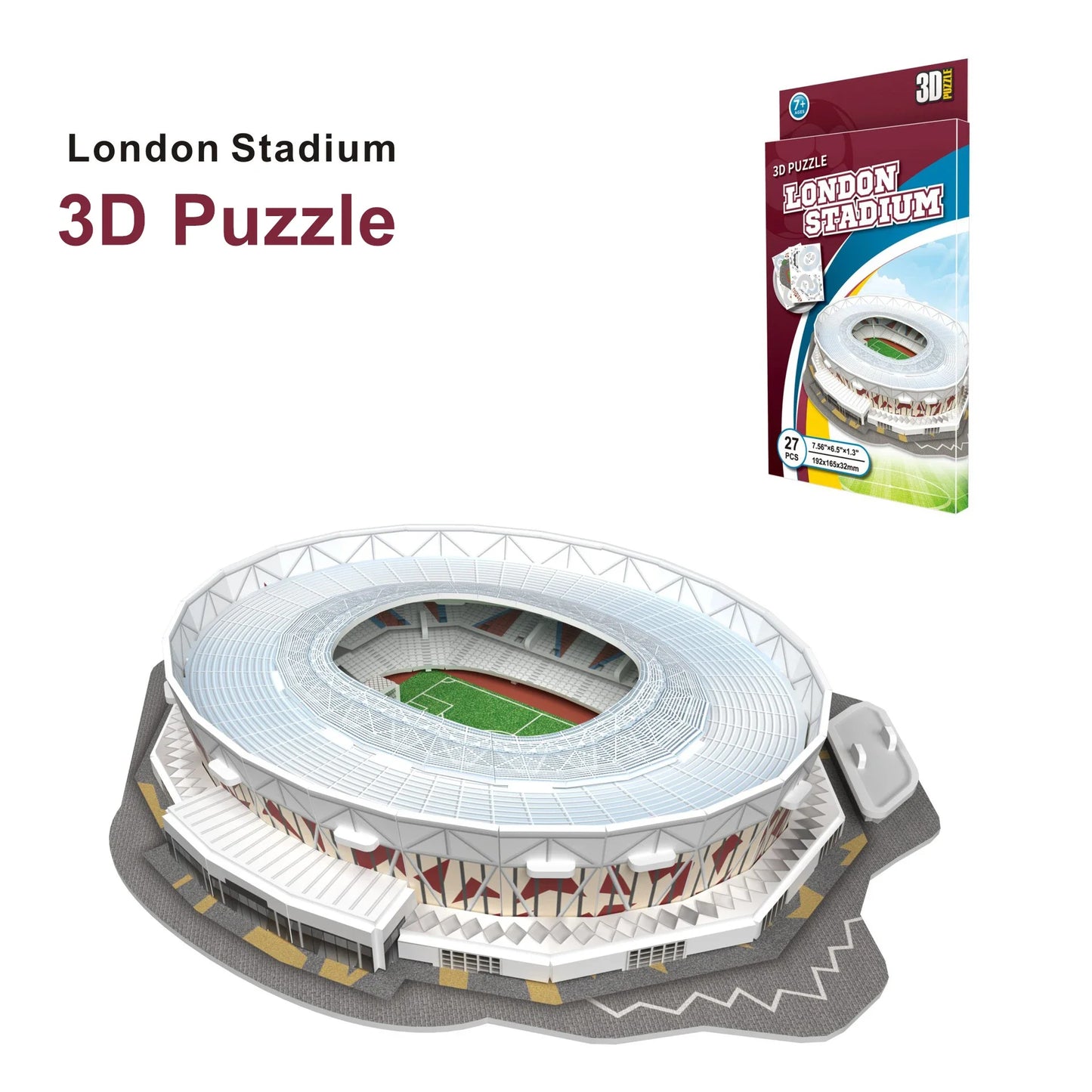 3D Soccer Stadium Puzzle Construction PuzzlesDIY Paper Intellectual Development Educational Toys Christmas Gifts