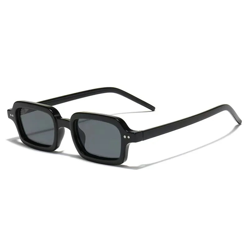 JNPCXI New Retro Small Rectangle Jelly Color Sunglasses Women Shades UV400 Fashion Rivets Men Punk Gradient Sun Glasses