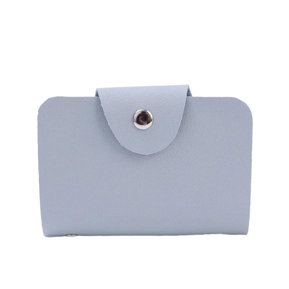 24 Bits Card Holder Business Bank Card Cash Pocket PU Large Capacity Color Wallet