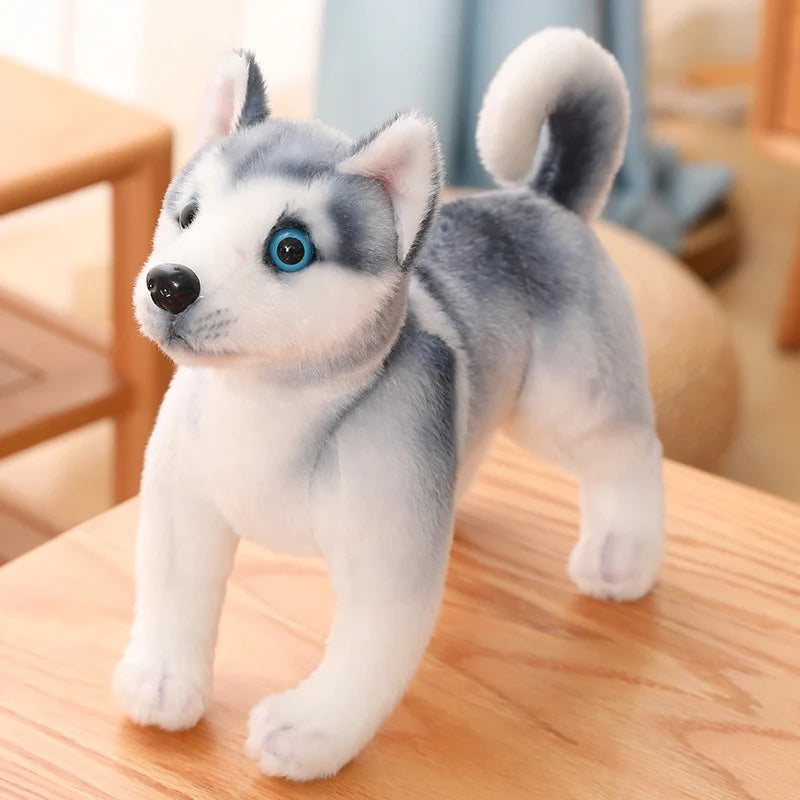 25/30CM Simulation Husky Dog Plush Toy Wolf Soft Stuffed Animal Cute Plush Kawaii Children Doll Fluffy Birthday Gift Child Boy