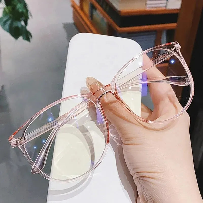 Anti Radiation Glasses for Women Retro Round Glasses Frame Anti Blue Light Eyeglasses