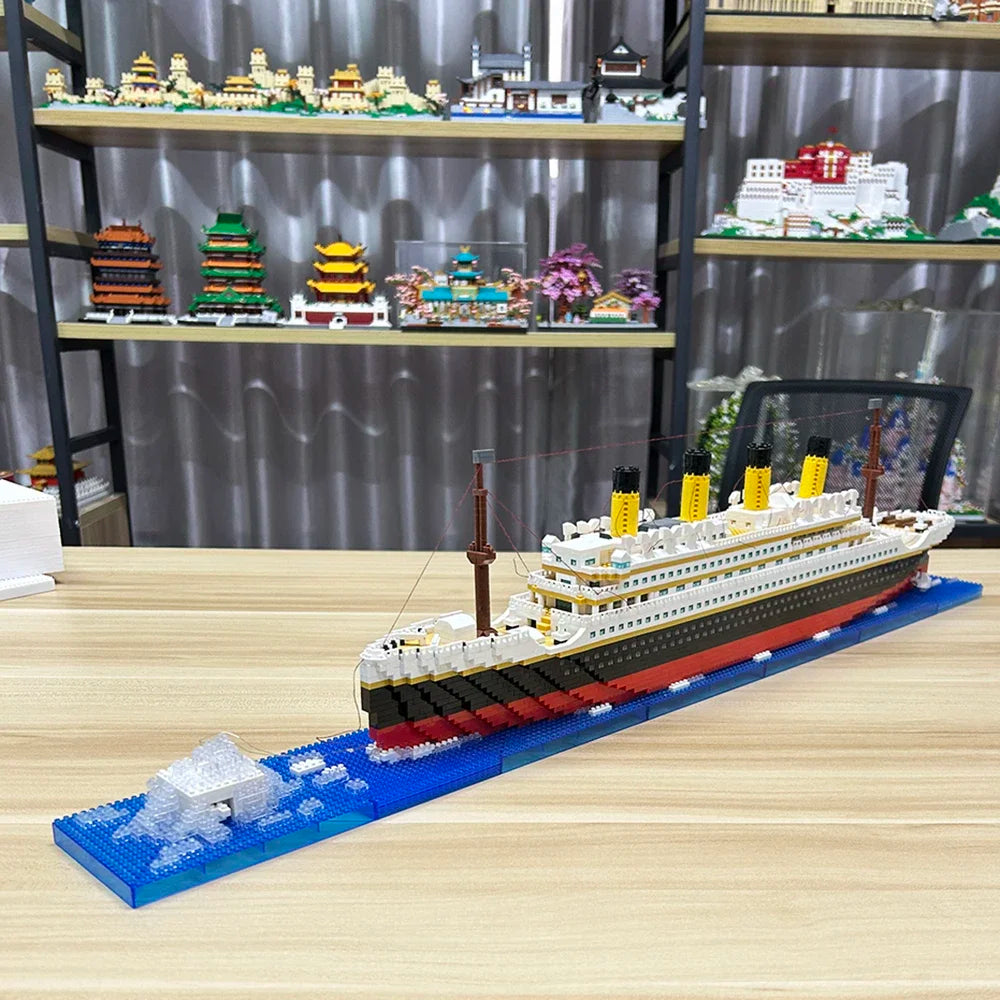 BUILT 6 Kinds Titanic Model Cruise Ship Building Block for Adult Micro Bricks