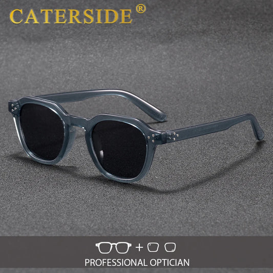 CATERSIDE Vintage Prescription Men's Sunglasses Round Design Customized Sun Glasses Women's Travel Party Optical Eyewear