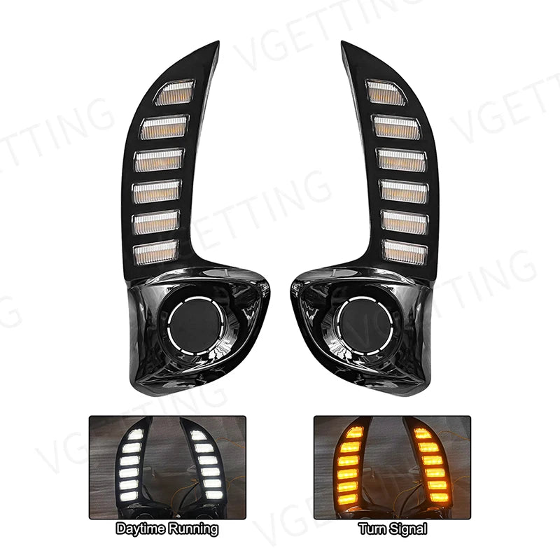 Led DRL For Toyota Yaris Vios 2020 2021 2022 Daytime Running Light Fog Lamp Turn Signal Front Bumper Yellow White Accessories