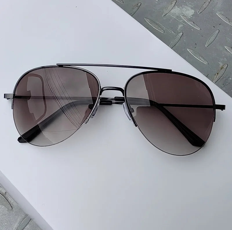 Sporty Metal Frame Fashion Glasses for Men & Women  Anti-Reflective Lenses Golden-Tone Finish Perfect for and Activitie